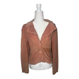 Courduroy Salmon Y2K Blazer Jacket